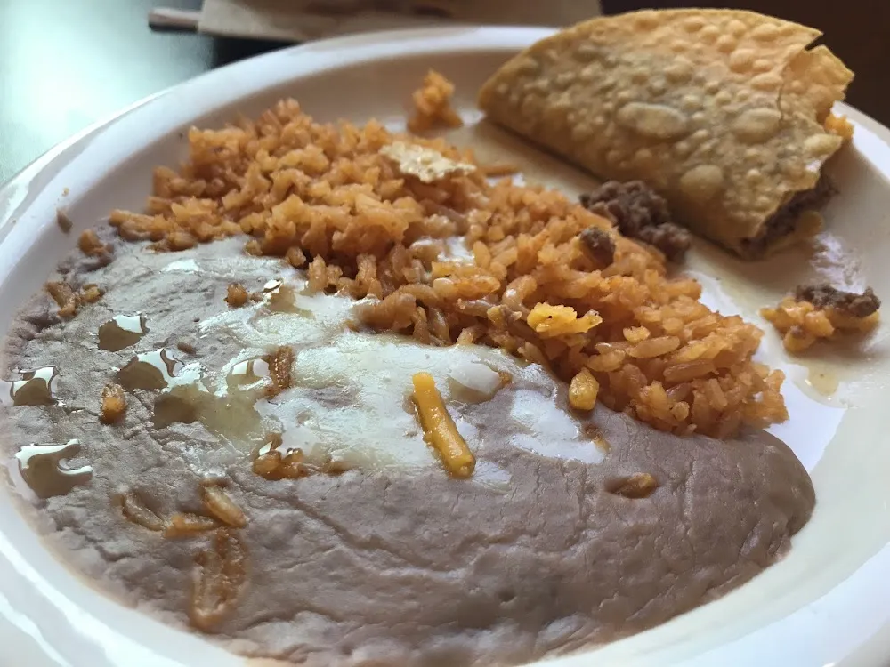 Bean Burrito and Cheese Quesadilla with Rice